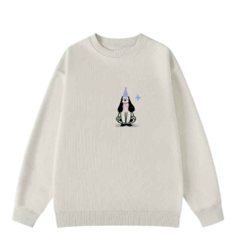 Cute Printed Loose-Fit Sweatshirt