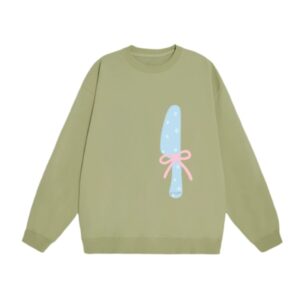Crewneck Sweatshirt With Artistic Pattern
