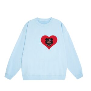 Chic & Trendy Printed Sweatshirt — Blue